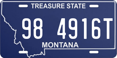 MT license plate 984916T