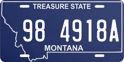 MT license plate 984918A