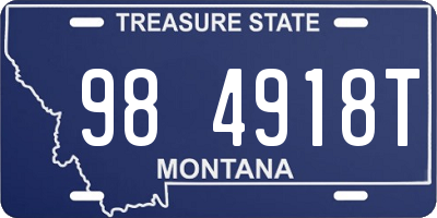 MT license plate 984918T