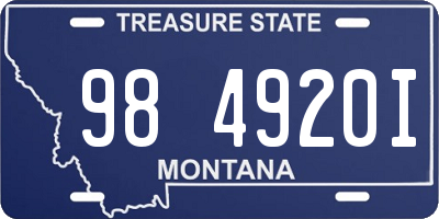 MT license plate 984920I