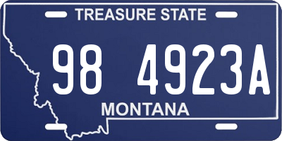 MT license plate 984923A