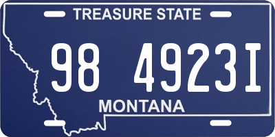 MT license plate 984923I