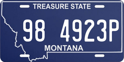 MT license plate 984923P