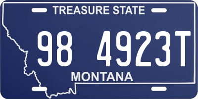 MT license plate 984923T