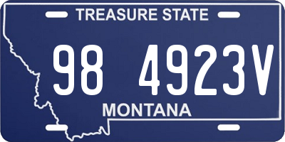 MT license plate 984923V