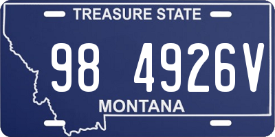 MT license plate 984926V