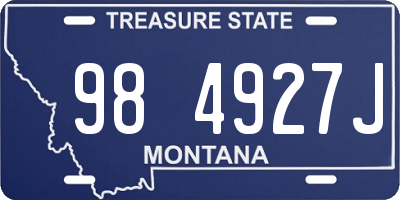 MT license plate 984927J