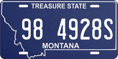 MT license plate 984928S