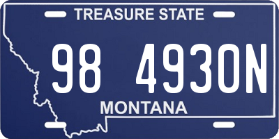 MT license plate 984930N