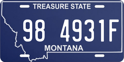 MT license plate 984931F