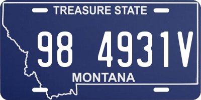 MT license plate 984931V