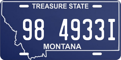 MT license plate 984933I