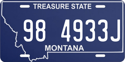 MT license plate 984933J