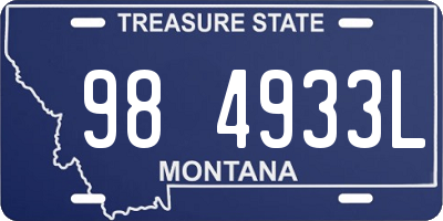 MT license plate 984933L