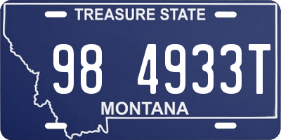 MT license plate 984933T