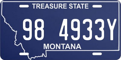 MT license plate 984933Y