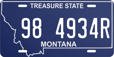 MT license plate 984934R