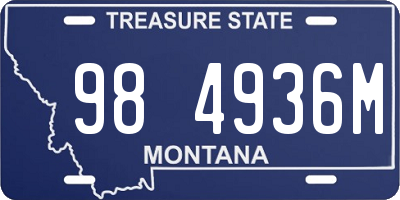 MT license plate 984936M