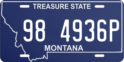 MT license plate 984936P