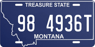 MT license plate 984936T