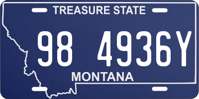 MT license plate 984936Y