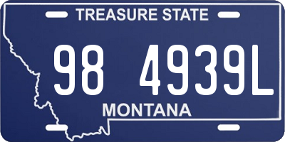 MT license plate 984939L