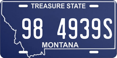 MT license plate 984939S