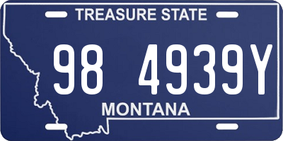 MT license plate 984939Y