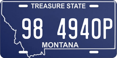 MT license plate 984940P