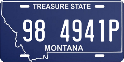 MT license plate 984941P