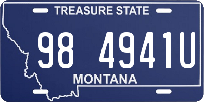 MT license plate 984941U