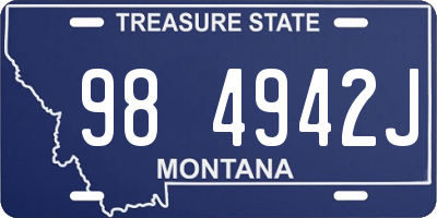 MT license plate 984942J