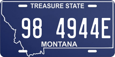 MT license plate 984944E