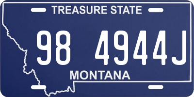 MT license plate 984944J