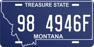MT license plate 984946F