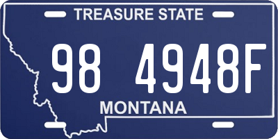 MT license plate 984948F