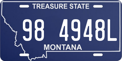 MT license plate 984948L