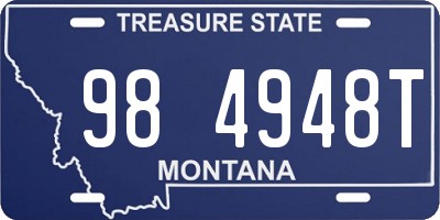 MT license plate 984948T