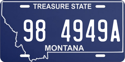 MT license plate 984949A