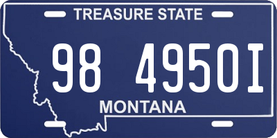 MT license plate 984950I