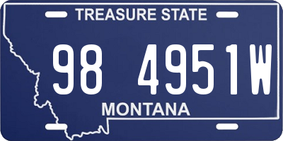 MT license plate 984951W