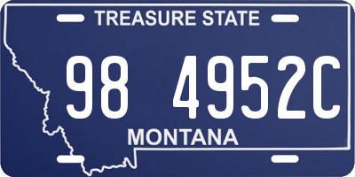 MT license plate 984952C