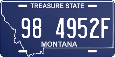 MT license plate 984952F