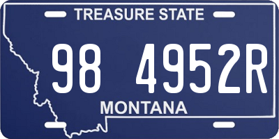 MT license plate 984952R