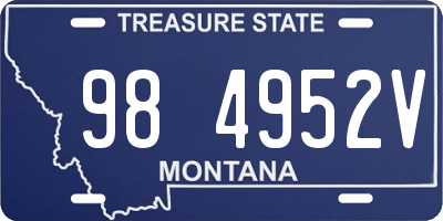 MT license plate 984952V