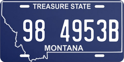 MT license plate 984953B