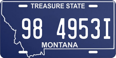 MT license plate 984953I