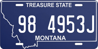 MT license plate 984953J