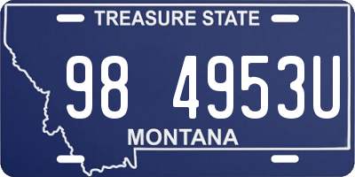 MT license plate 984953U