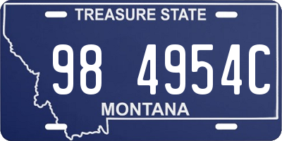 MT license plate 984954C